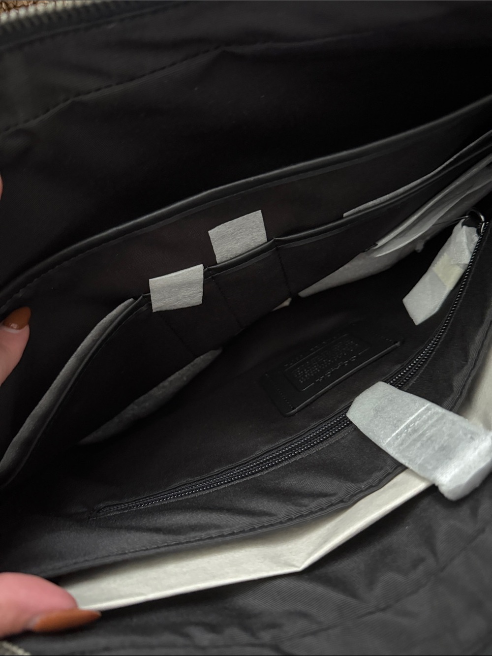 Coach Black Pebbled Leather Briefcase with Hang Tag - Picture 3 of 5